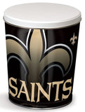 New Orleans Saints 3-Flavor Gourmet Popcorn Tin