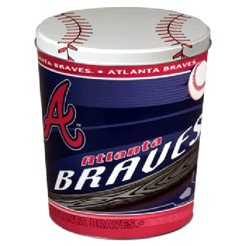 Atlanta Braves 3-Flavor Gourmet Popcorn Tin (3-Gallon)