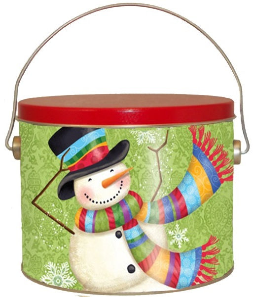 Scarf Snowman 3-Flavor Gourmet Popcorn Tin (0.5-Gallon)